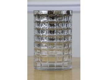 Mercury Glass Cylindriacal Vase