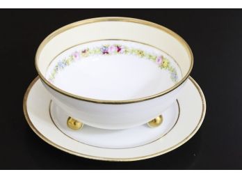 Nippon Porcelain Bowl And Underdish