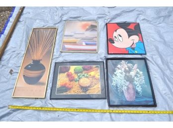 Lot Of 5 Framed Posters/Prints