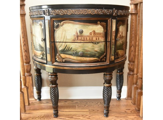 Hand Painted Butler Demilune Table-36'x18'x36'
