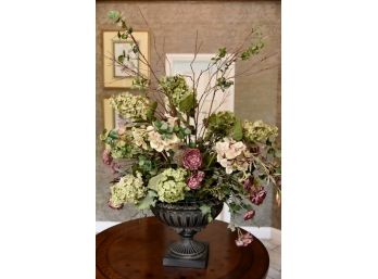 Stunning Large Urn With Faux Flower Arrangement