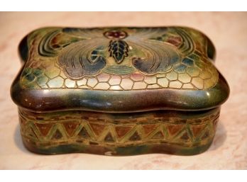 Glazed Ceramic Trinket Covered Box 8'x6'