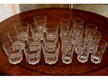 Assorted 'Libbey' Glasses-11 Tall And 10 Short