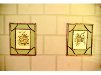 2 Pictures In Downstairs Bathroom With Bamboo Frame 14'x16'