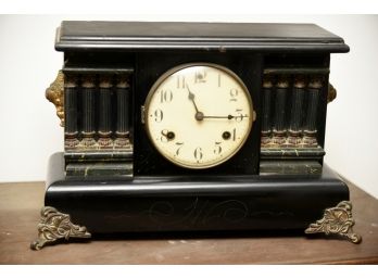 Vintage Waterbury Mantle Clock With Key