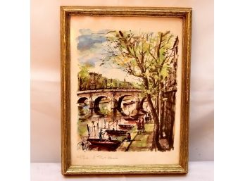 Paris In The Fall Signed Armo 10'x13'