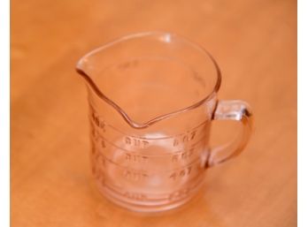 Kellogg's Brand Pink Depression Glass Measuring Cup