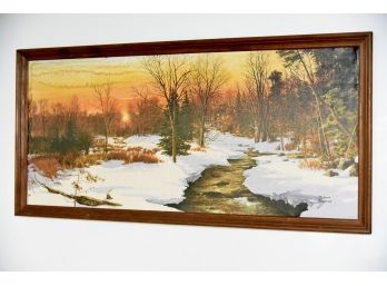 Winter Landscape By Artist Robert Doares 21'x41'