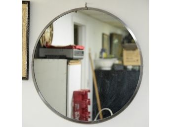 Vintage Metal Framed 24' Round Wall Mirror