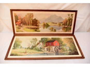 2 Country Farm And Mountain Prints