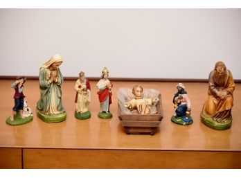 Chalkware Nativity Set