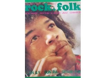 1972 French Rock And Folk Magazine Featuring Jimi Hendrix