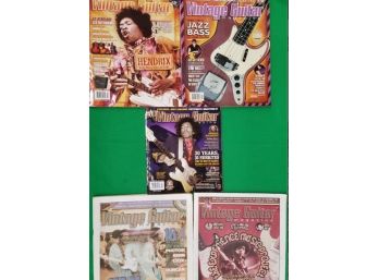 Jimi Hendrix Vintage Guitars Magazine Lot Of 5