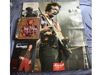 Hendrix Poster And 3 Books
