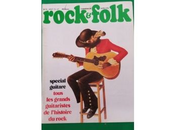 1973 French Rock And Folk Magazine Featuring Jimi Hendrix