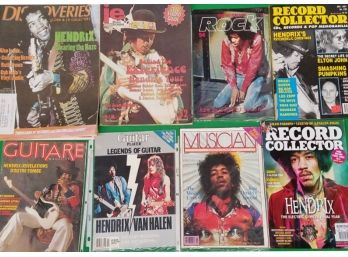 Jimi Hendrix Record Collector Magazine Lot Of 8