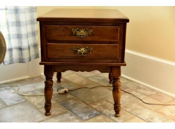 Antique Maple 2 Drawer Side Table- 20'x25'x24'