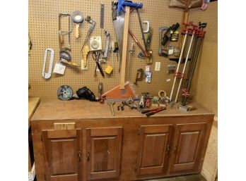 Tool Bench Lot Including Bottom Cabinet- 75'x21x'33