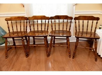 4 Rock Maple Moosehead Antique Side Chairs