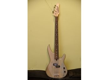 Yamaha Natural Wood Bass Guitar With Case