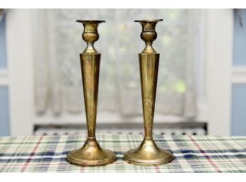 2 Weighted Sterling Candle Sticks