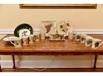 Cabernet Collection Hand Painted Fall Harvest Luncheon Set