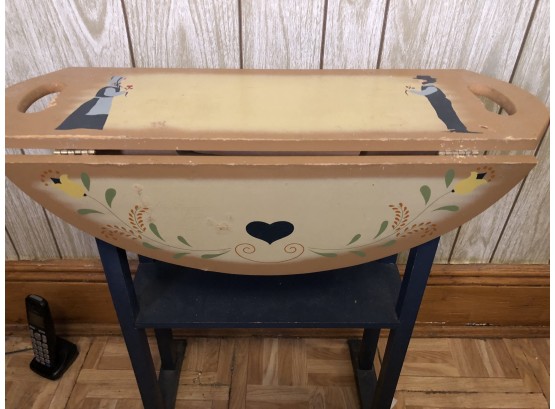 Painted Drop Leaf Console Table