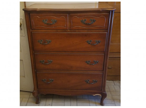 Vintage 'American Bedding' Fruitwood Chest Of Drawers