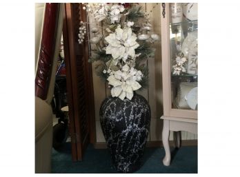 Black And White Vase With Flowers