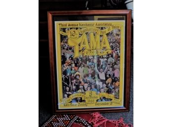 Third Avenue Merchants' Association 10th Anniversary TAMA Fair 1985 Framed Poster