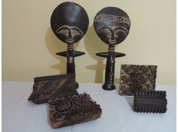Hand Carved Tribal Wood Sculptures