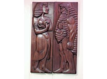Majestic Wall Hanging Ancient Wood Carving By Samson Engoren- Very Large