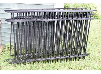 6 Sections Of Black Aluminum Fence - 48'x72'