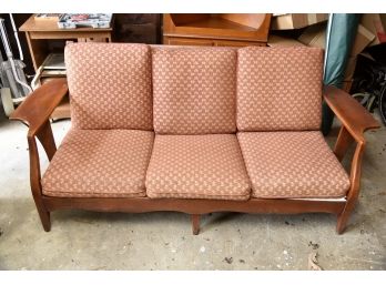 MCM Wood Frame Sofa With Cushions 76' Wide