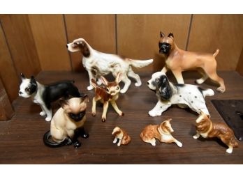 Grouping Of Porcelain/ Ceramic  Animals