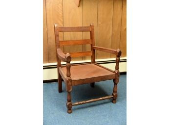 Antique Small Oak Childs Chair