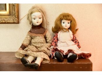 2 Vintage Bisque Dolls