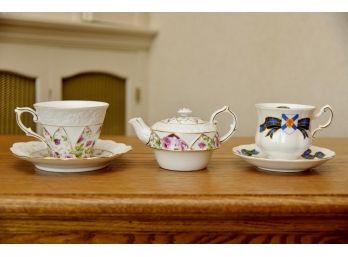 Porcelain Tea Cups And Saucers