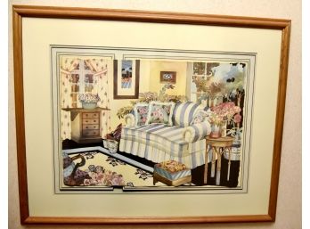 Watercolor Of Living Room 30'x24'
