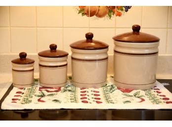 Italian Ceramic Kitchen Canister Set