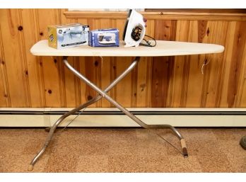 Vintage Irons And Ironing Board