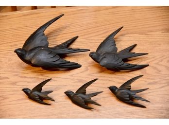 Wood Carved Bird Wall Hangings
