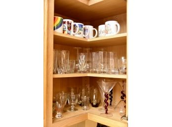 Kitchen Cabinet Of Drinking Glasses