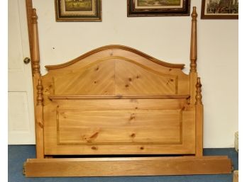 Beautiful Fruitwood Headboard And Footboard With Side Rails