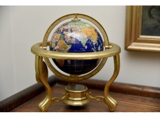 Small Brass Desk Top Globe