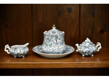 Vintage Flow Blue Porcelain Pieces