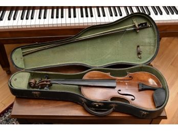 Vintage Viola With Bow And Case