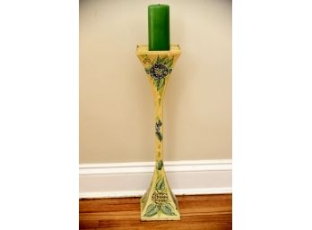 Hand Painted Country Tall Candle Holder