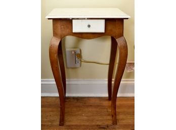 Vintage Flared Leg Side Table With Drawer 18'x18'x27'-RESTORATION