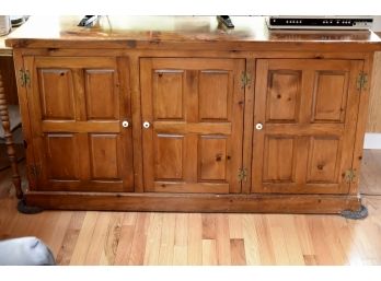 Vintage 3 Door Oak Cabinet  59'x18'x31'